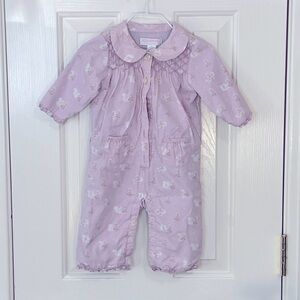 3-6 months Janie & Jack lavender outfit with Spring theme and squirrels 💗